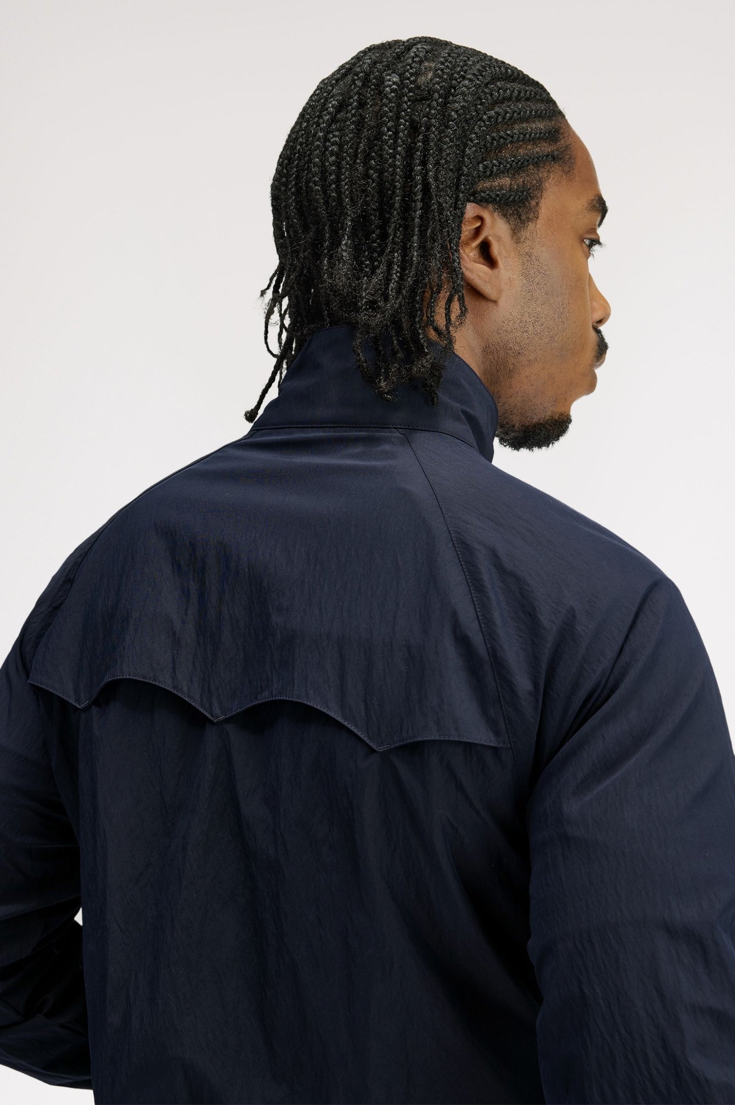 Fred Perry - CRINKLE HARRINGTON JACKET - Navy