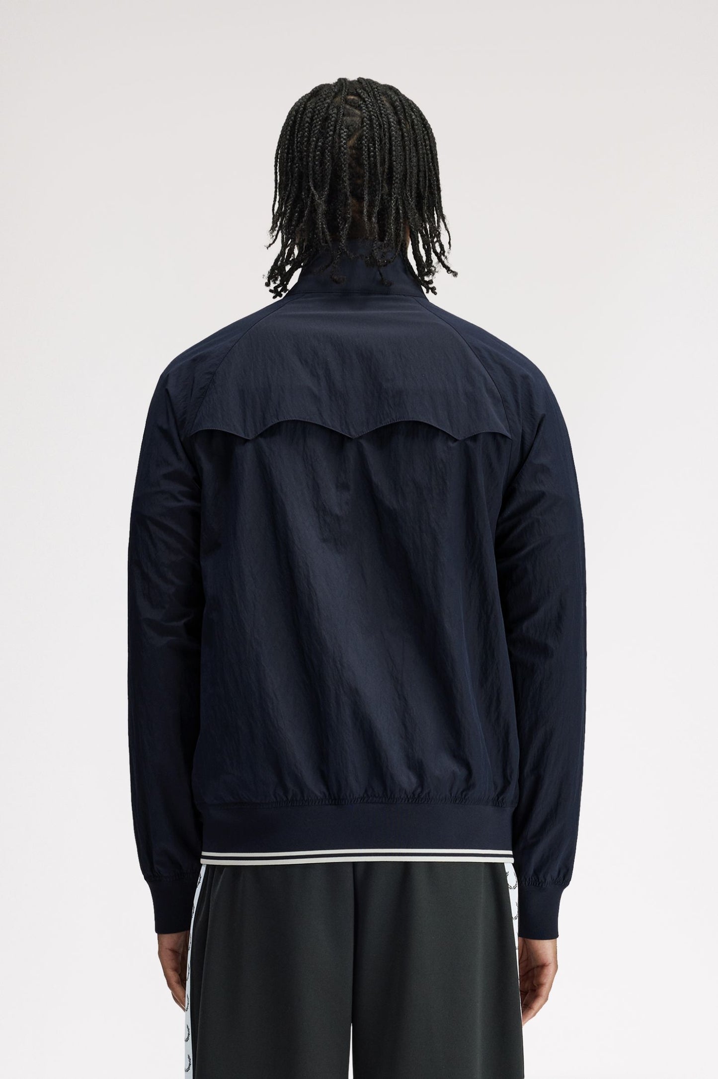 Fred Perry - CRINKLE HARRINGTON JACKET - Navy