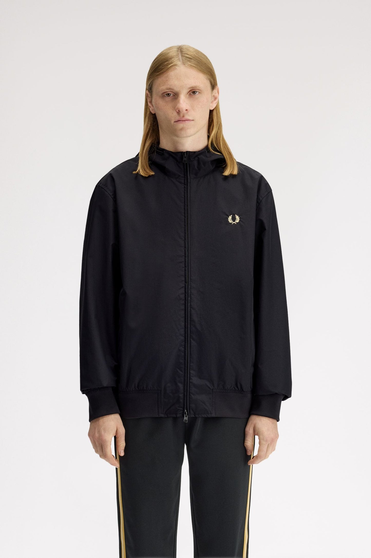 Fred Perry - HOODED BRENTHAM JACKET - Black