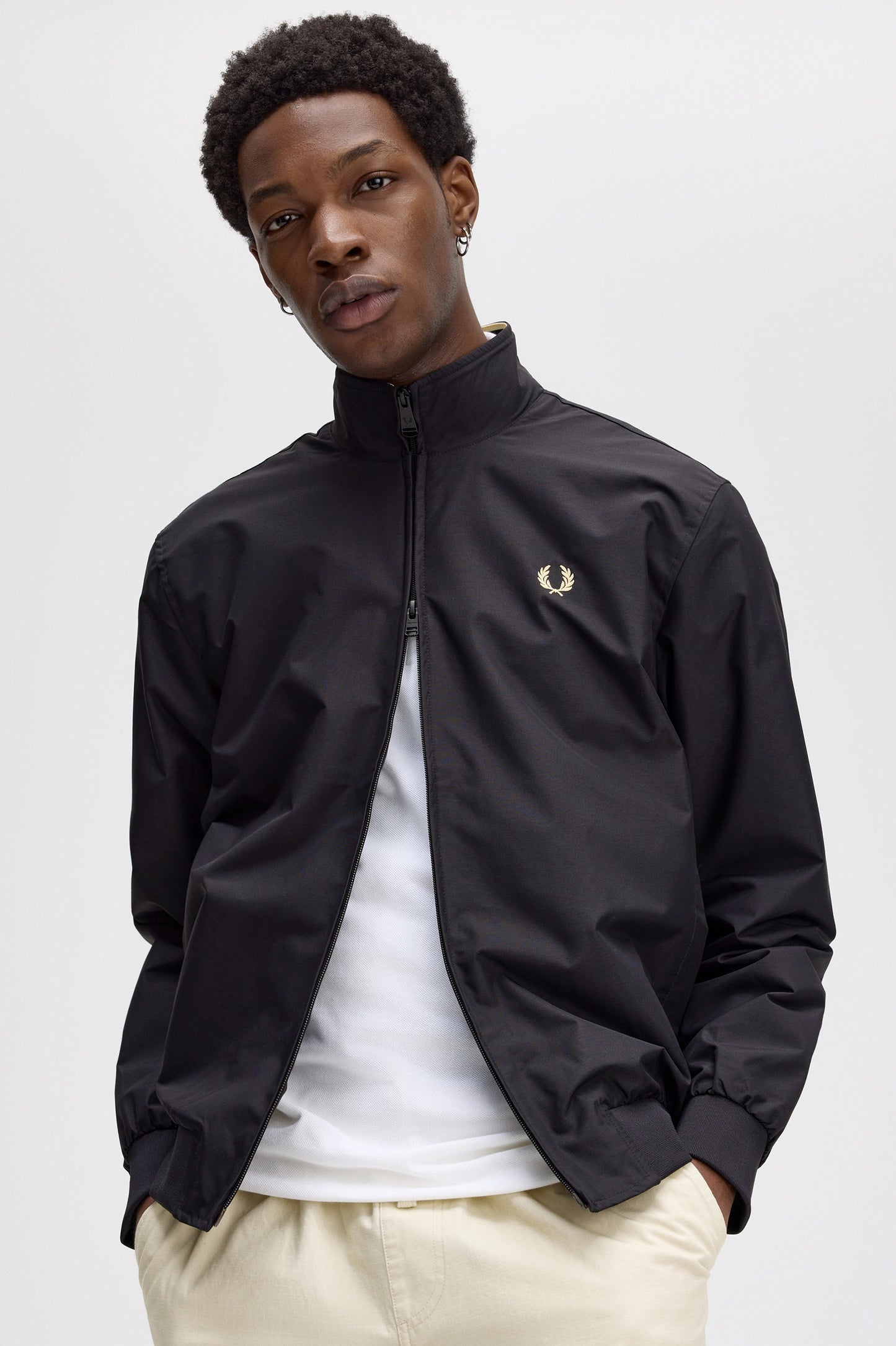 Fred Perry - BRENTHAM JACKET - Black/Champagner