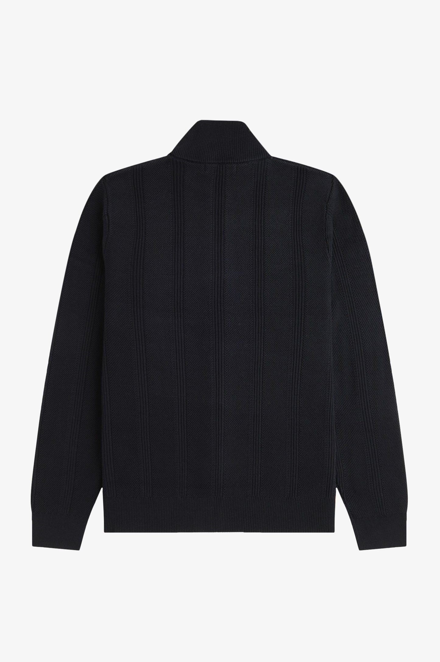 Fred Perry - TEXTURED ZIP THROUGH CARDIGAN - Black