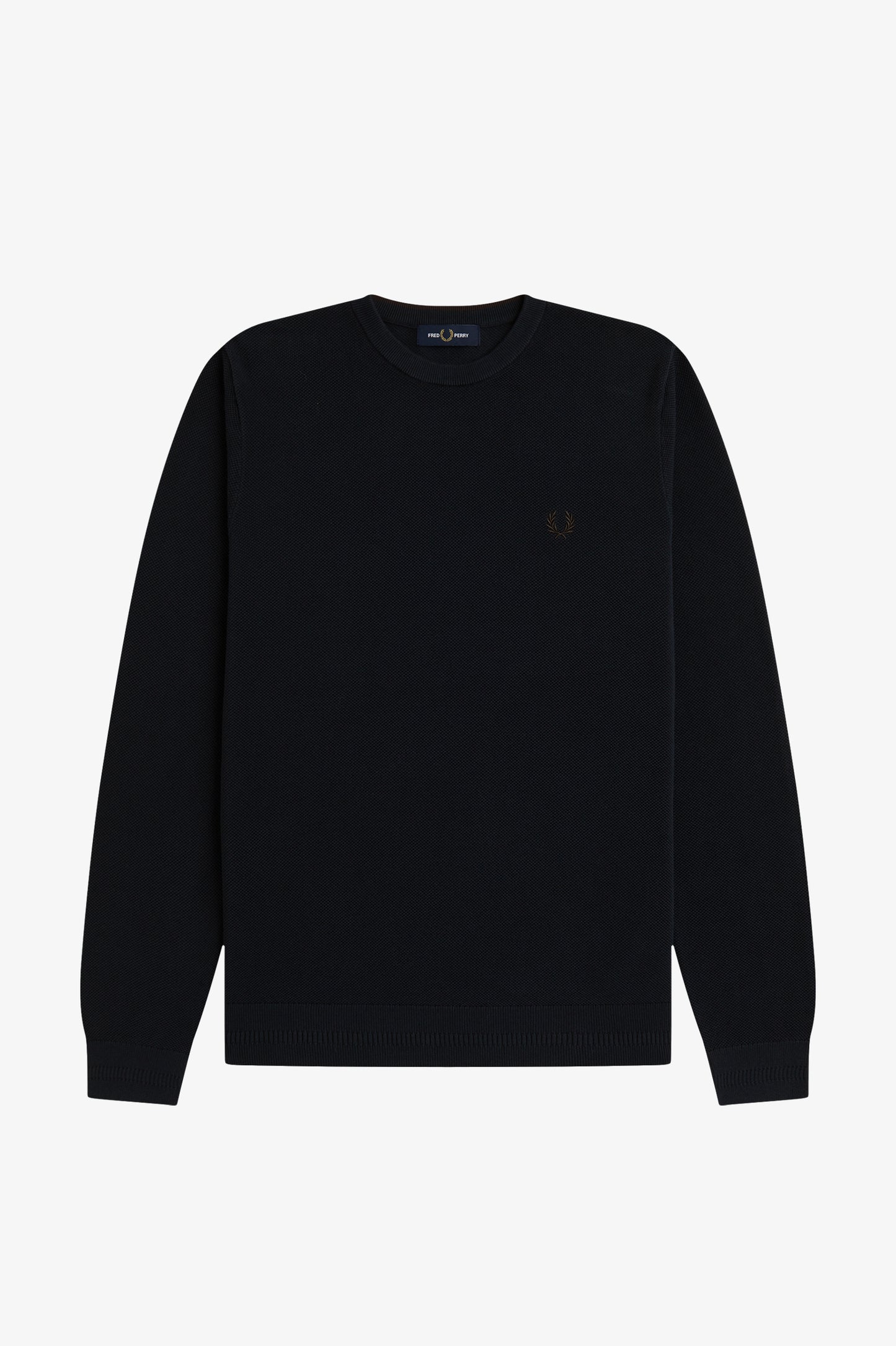 Fred Perry - PIQUE STITCH JUMPER - Navy
