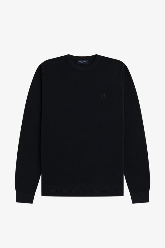 Fred Perry - PIQUE STITCH JUMPER - Navy
