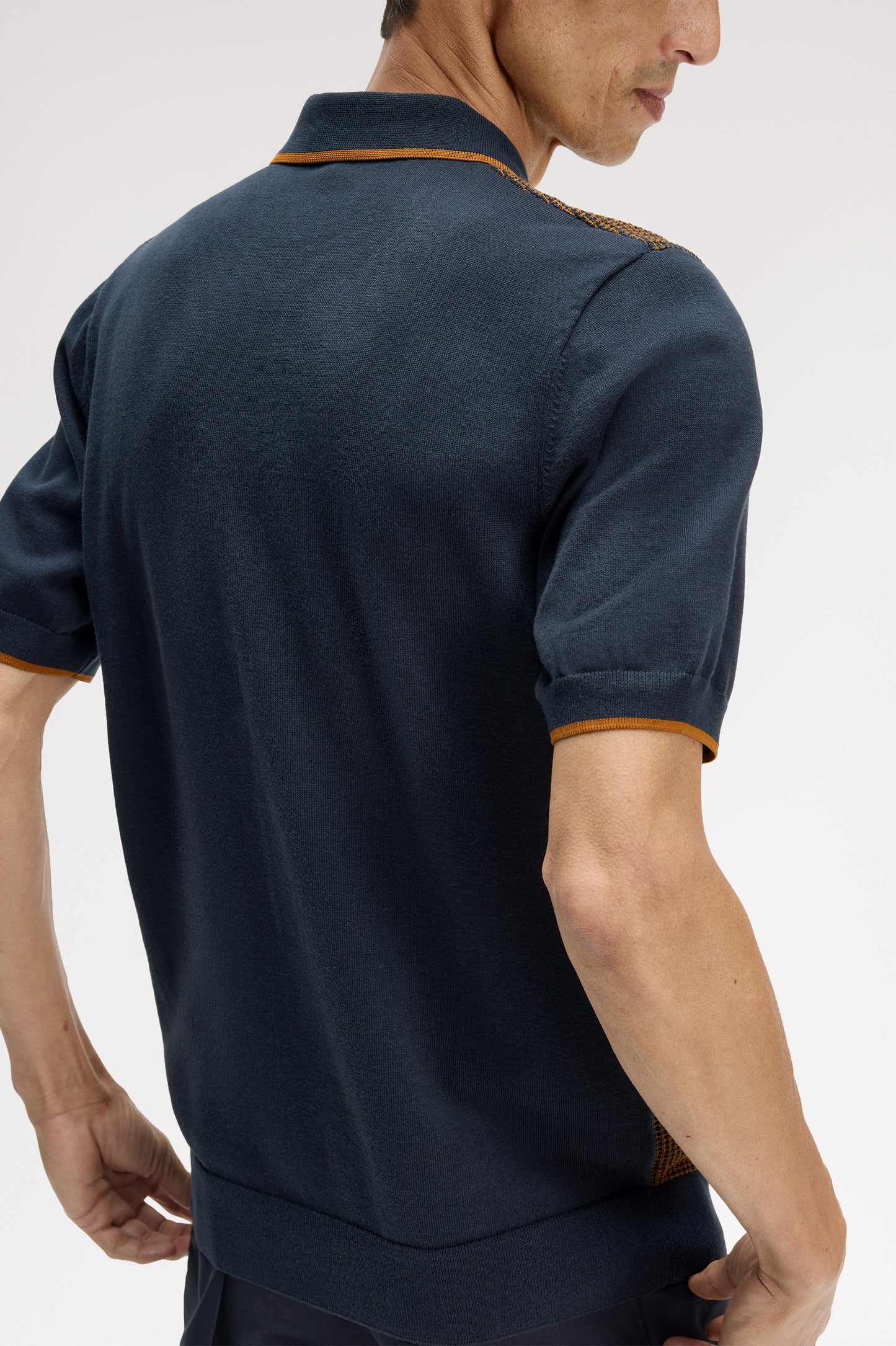 Fred Perry - TONIC WAFFLE KNITTED SHIRT - Navy