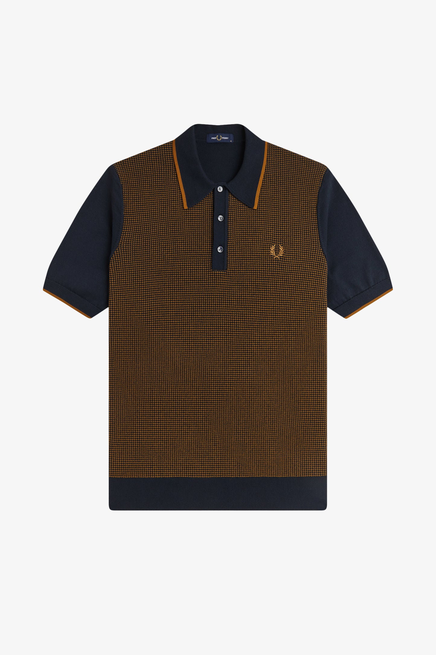 Fred Perry - TONIC WAFFLE KNITTED SHIRT - Navy