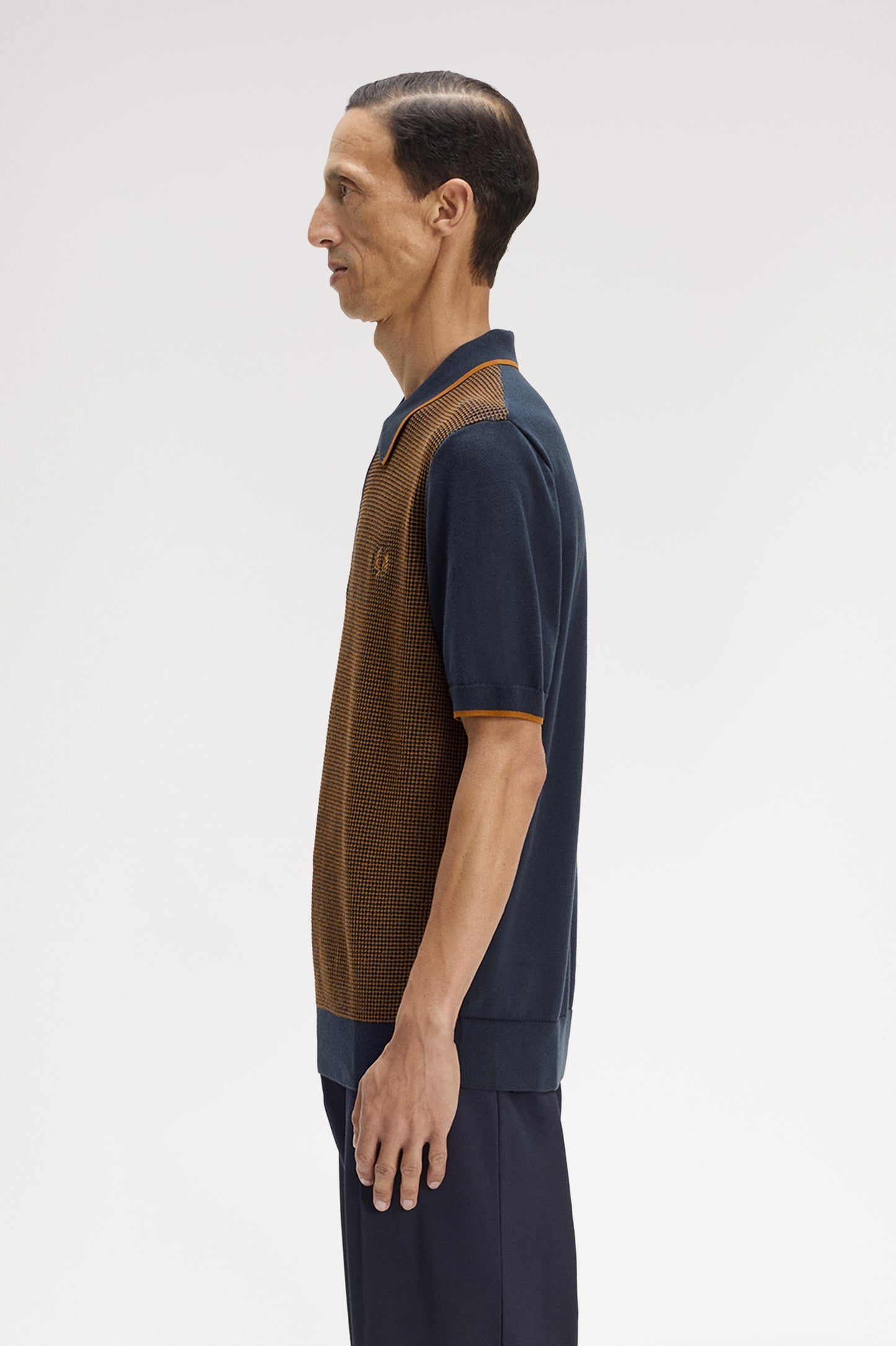 Fred Perry - TONIC WAFFLE KNITTED SHIRT - Navy