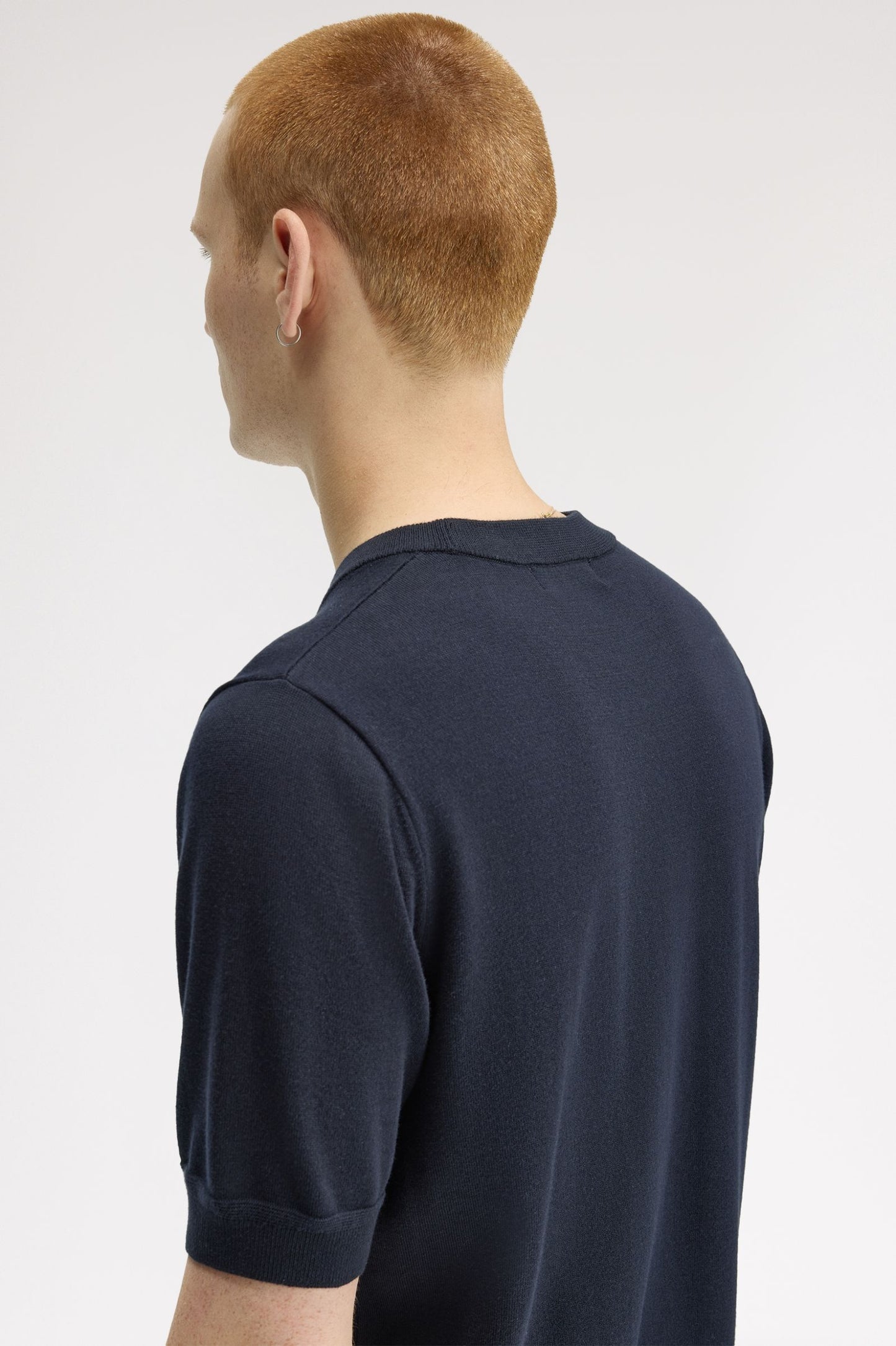 Fred Perry - SUPIMA COTTON KNITTED T-SHIRT - Navy