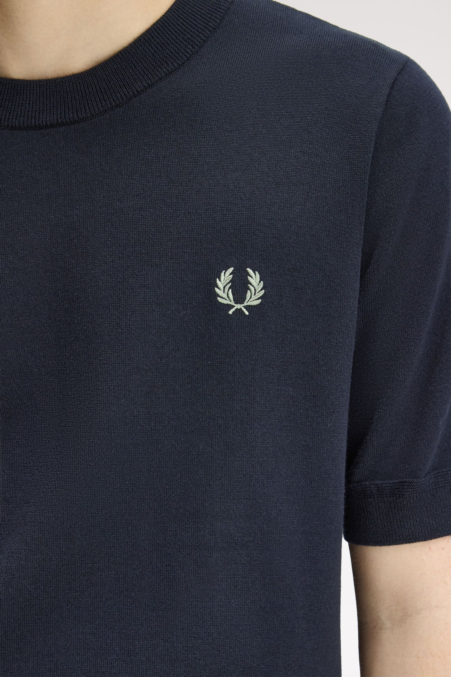 Fred Perry - SUPIMA COTTON KNITTED T-SHIRT - Navy