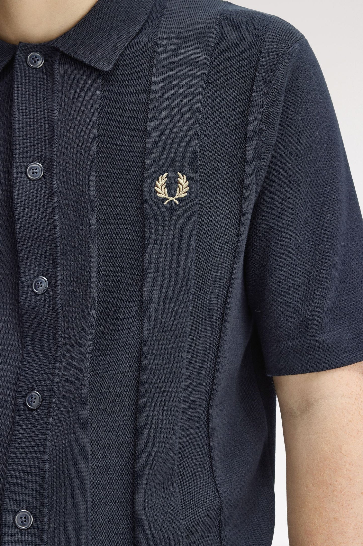 Fred Perry - TONAL VERTICAL STRIPE SHIRT - Navy
