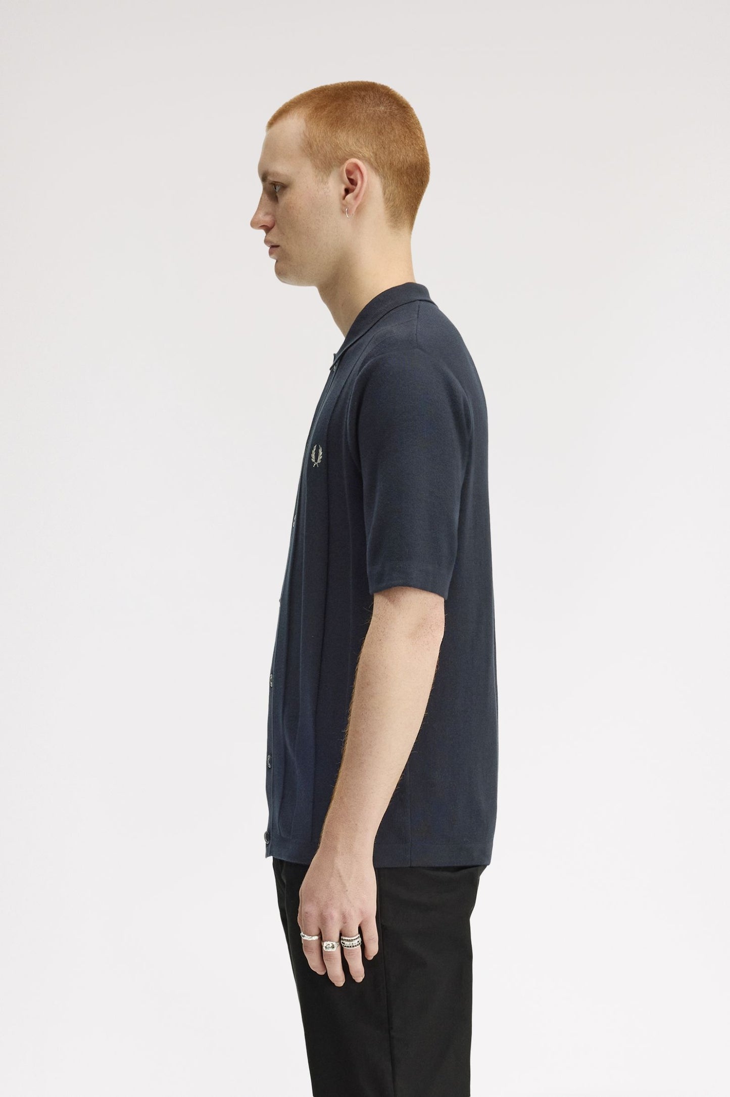 Fred Perry - TONAL VERTICAL STRIPE SHIRT - Navy