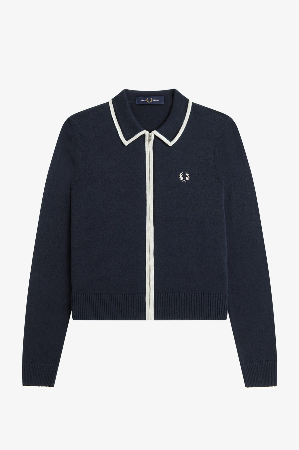 Fred Perry - ZIP-THROUGH KNITTED SHIRT - Navy
