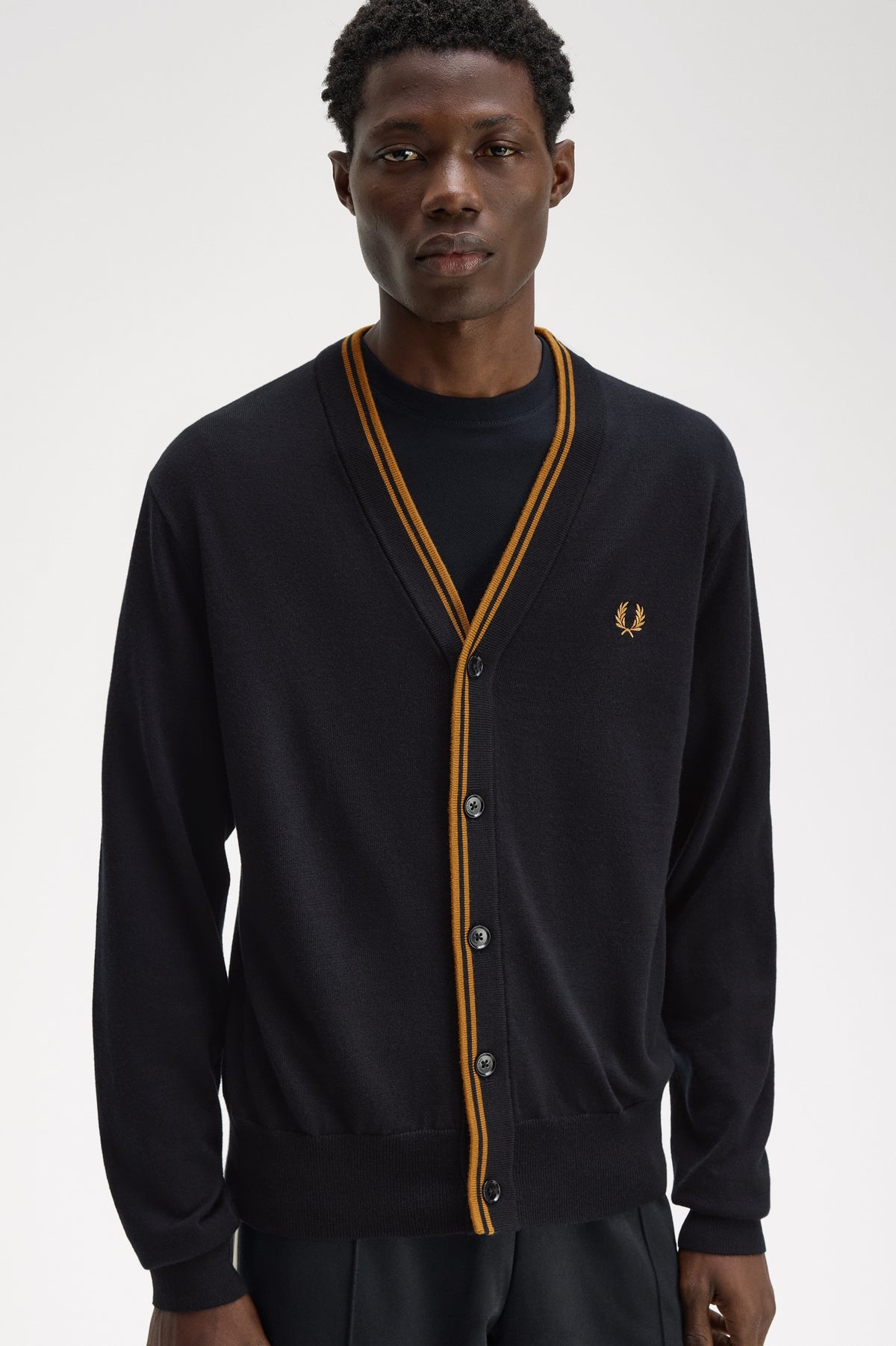 Fred Perry - CLASSIC CARDIGAN - Black