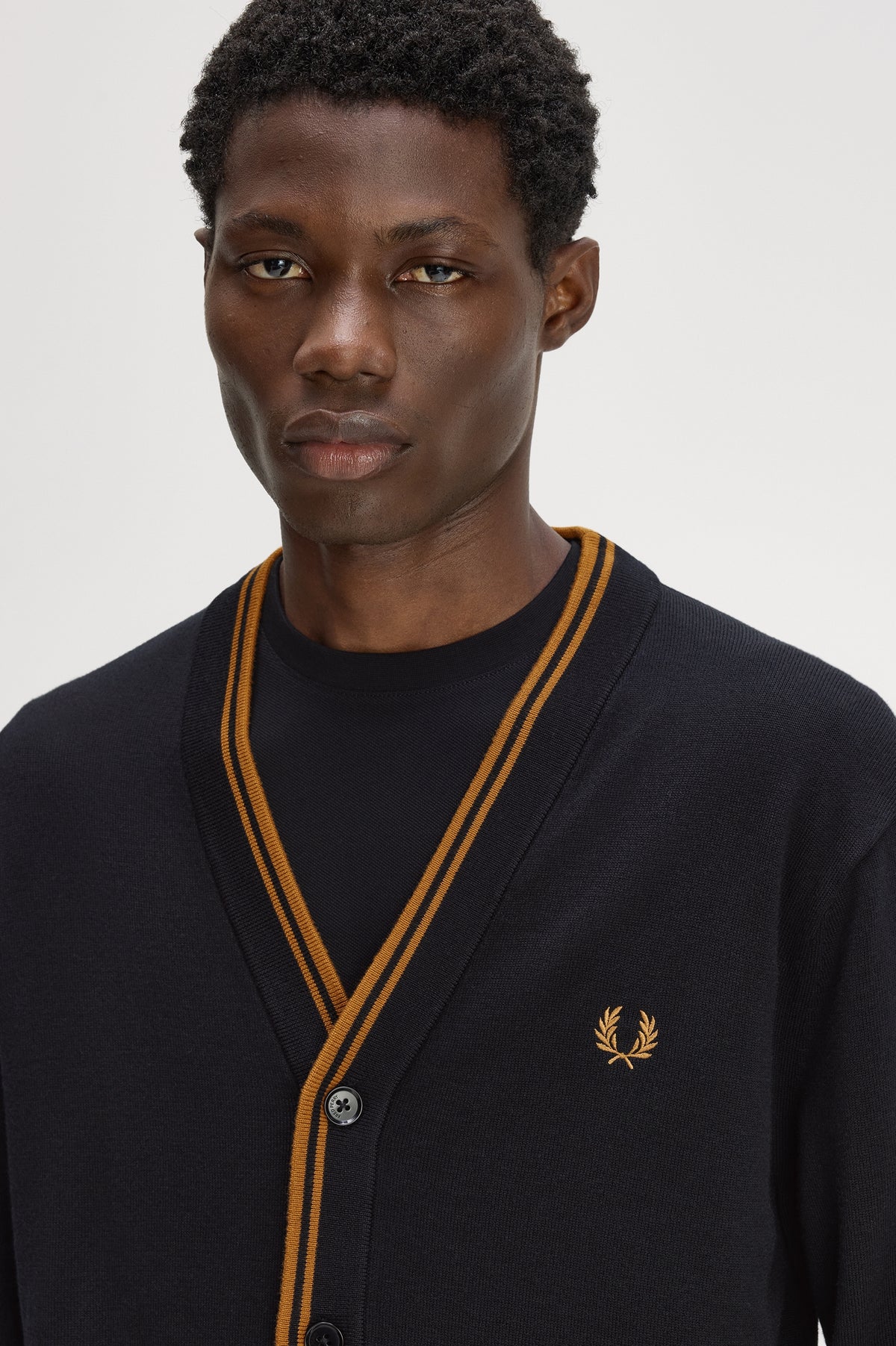 Fred Perry - CLASSIC CARDIGAN - Black