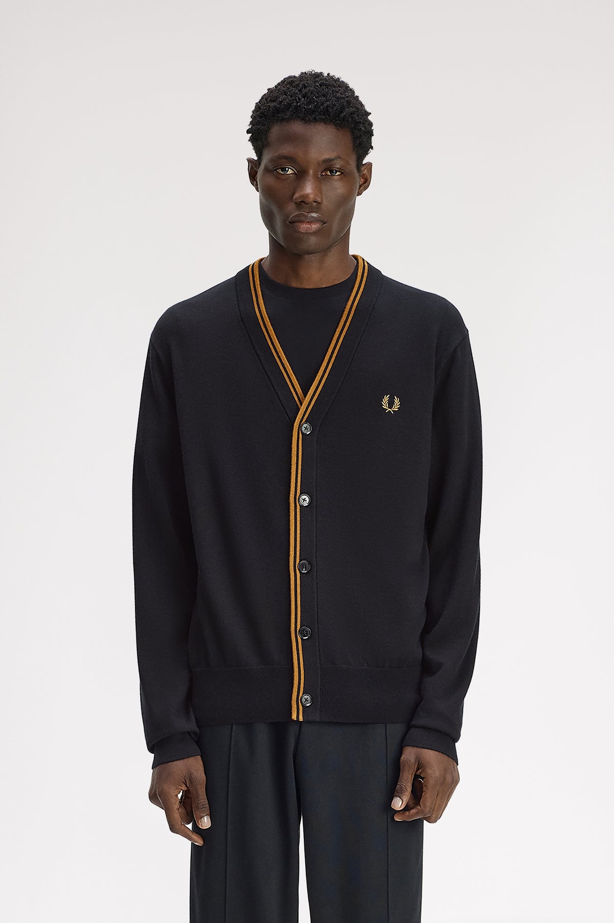 Fred Perry - CLASSIC CARDIGAN - Black