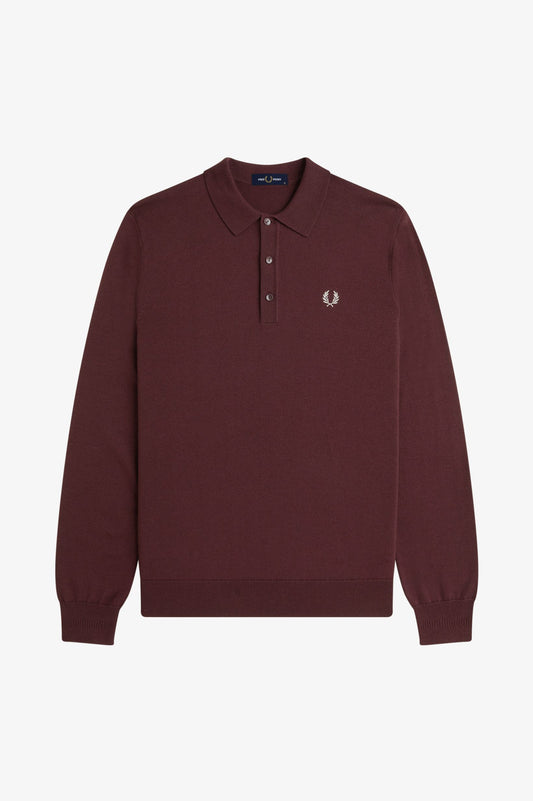 Fred Perry - CLASSIC KNITTED SHIRT - Black