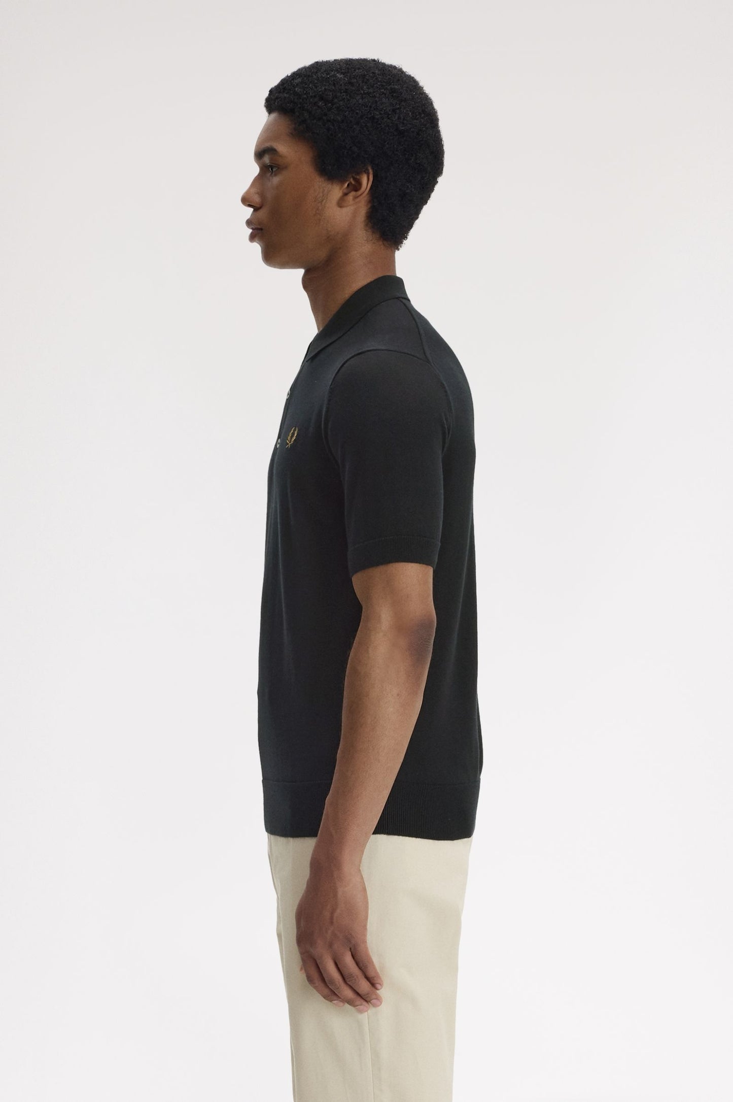 Fred Perry - SUPIMA COTTON KNITTED SHIRT - Black