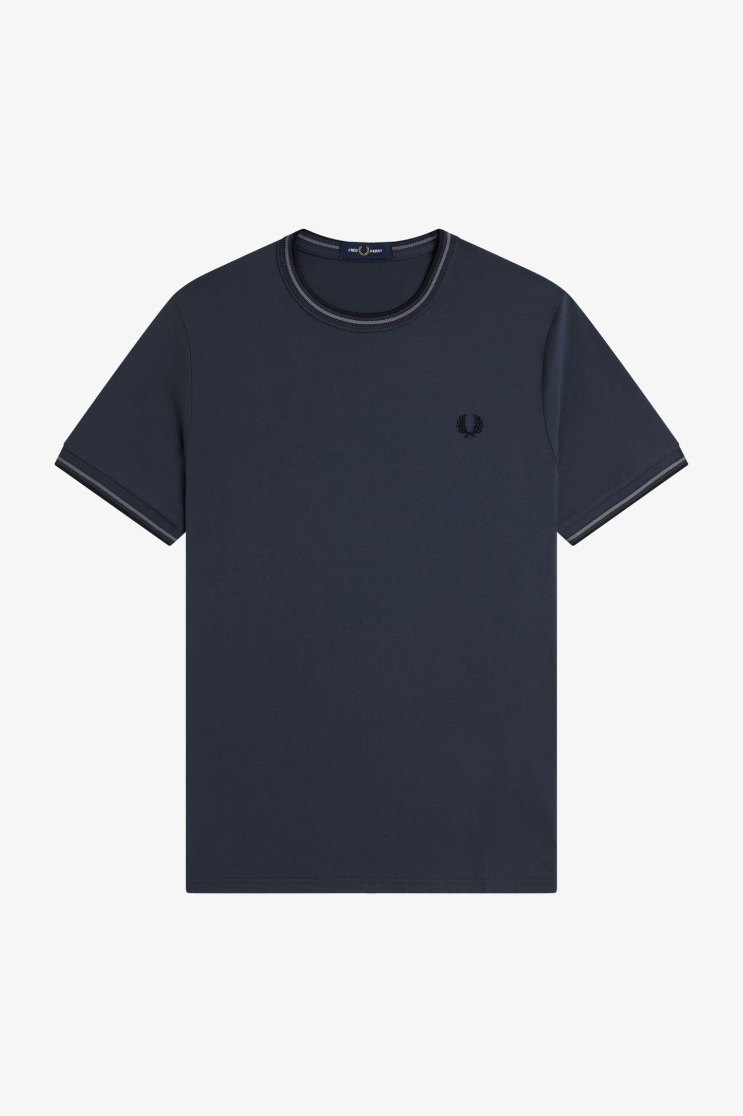 Fred Perry - TWIN TIPPED T-SHIRT - Dark Airforce/Stockport Blue/Black
