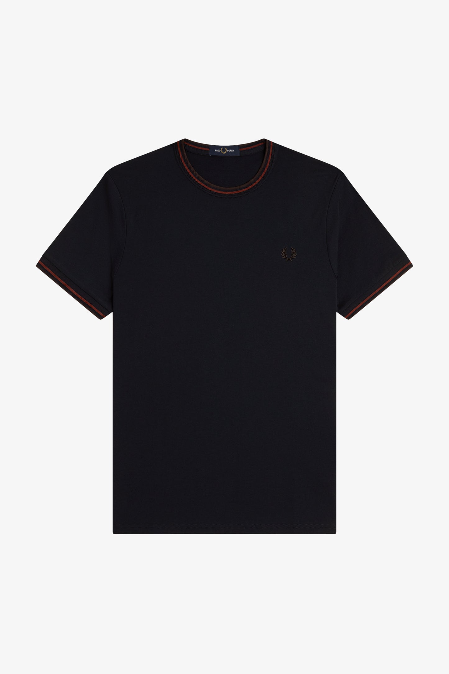 Fred Perry - TWIN TIPPED T-SHIRT - Navy/Brandy/Rich Brown