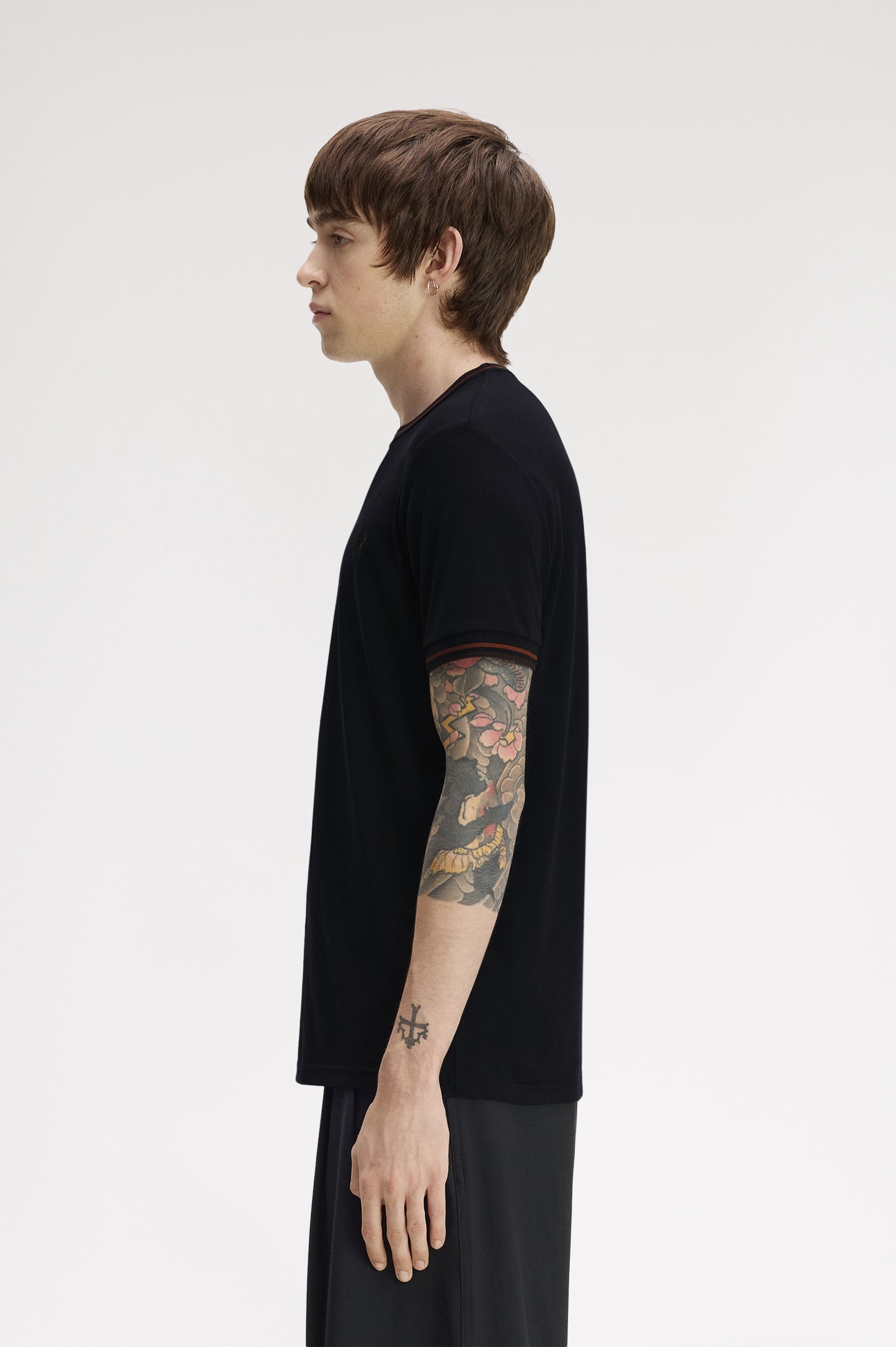 Fred Perry - TWIN TIPPED T-SHIRT - Navy/Brandy/Rich Brown