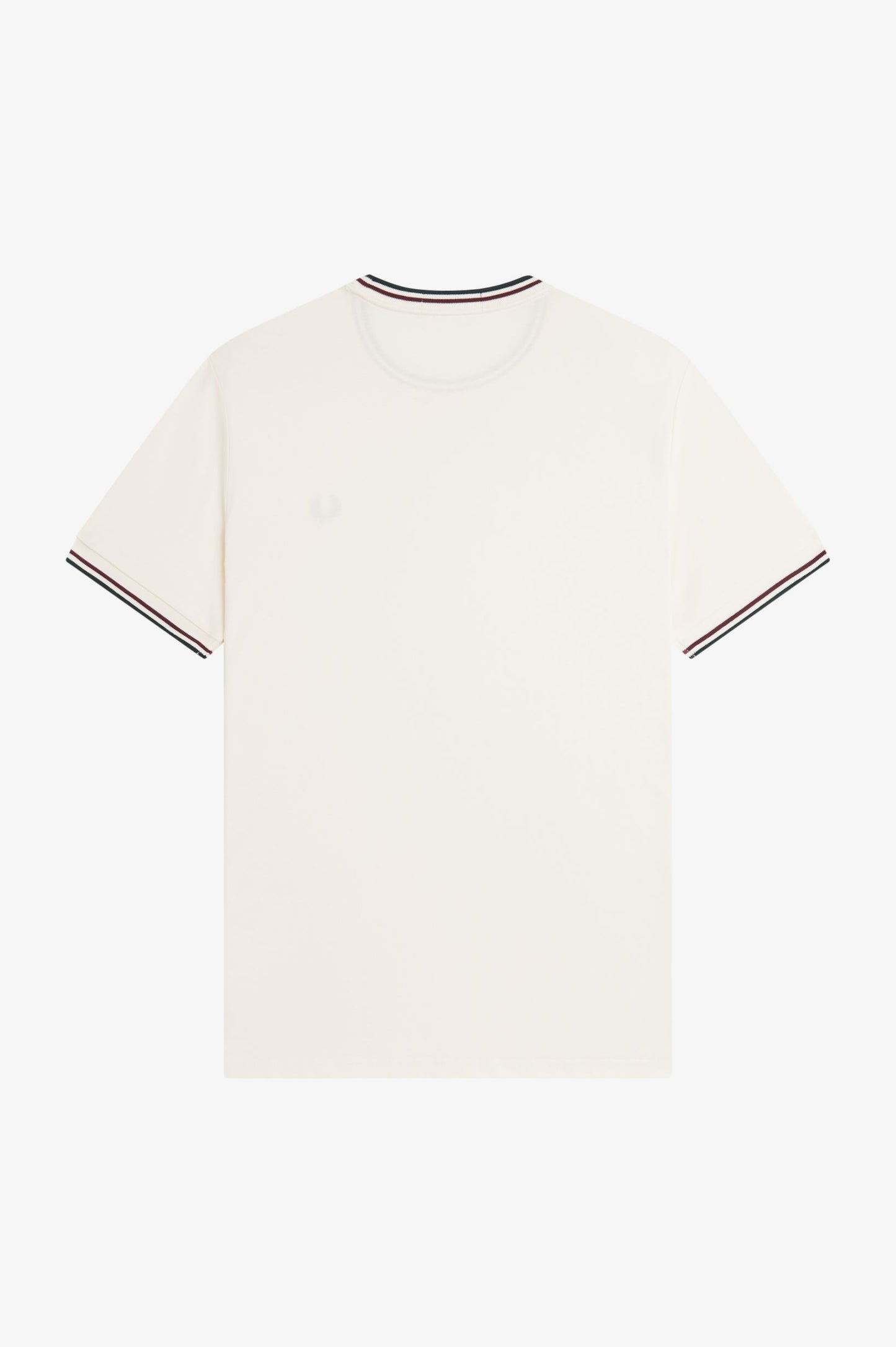 Fred Perry - TWIN TIPPED T-SHIRT - Ecru/Oxblood/Grassroots