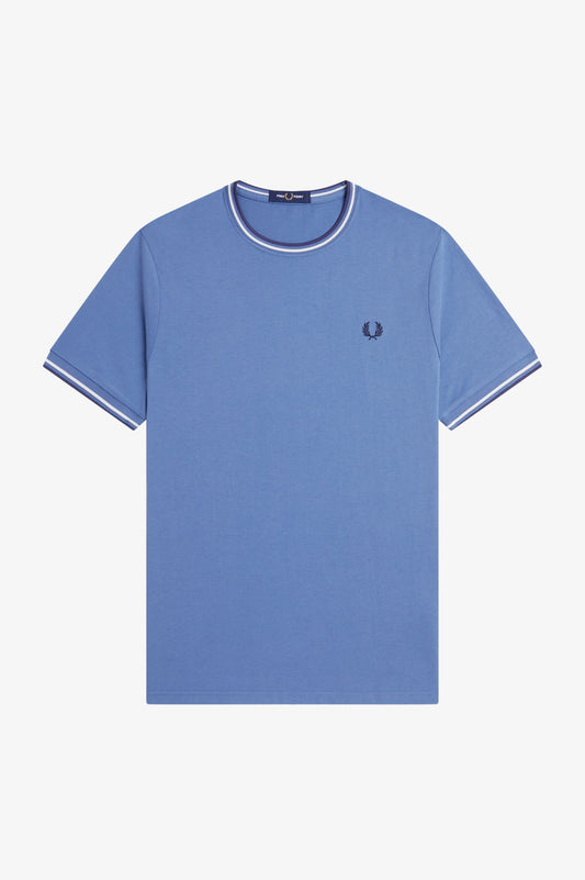 Fred Perry - TWIN TIPPED T-SHIRT - Ace Blue/Snow White/Tennisball Blue
