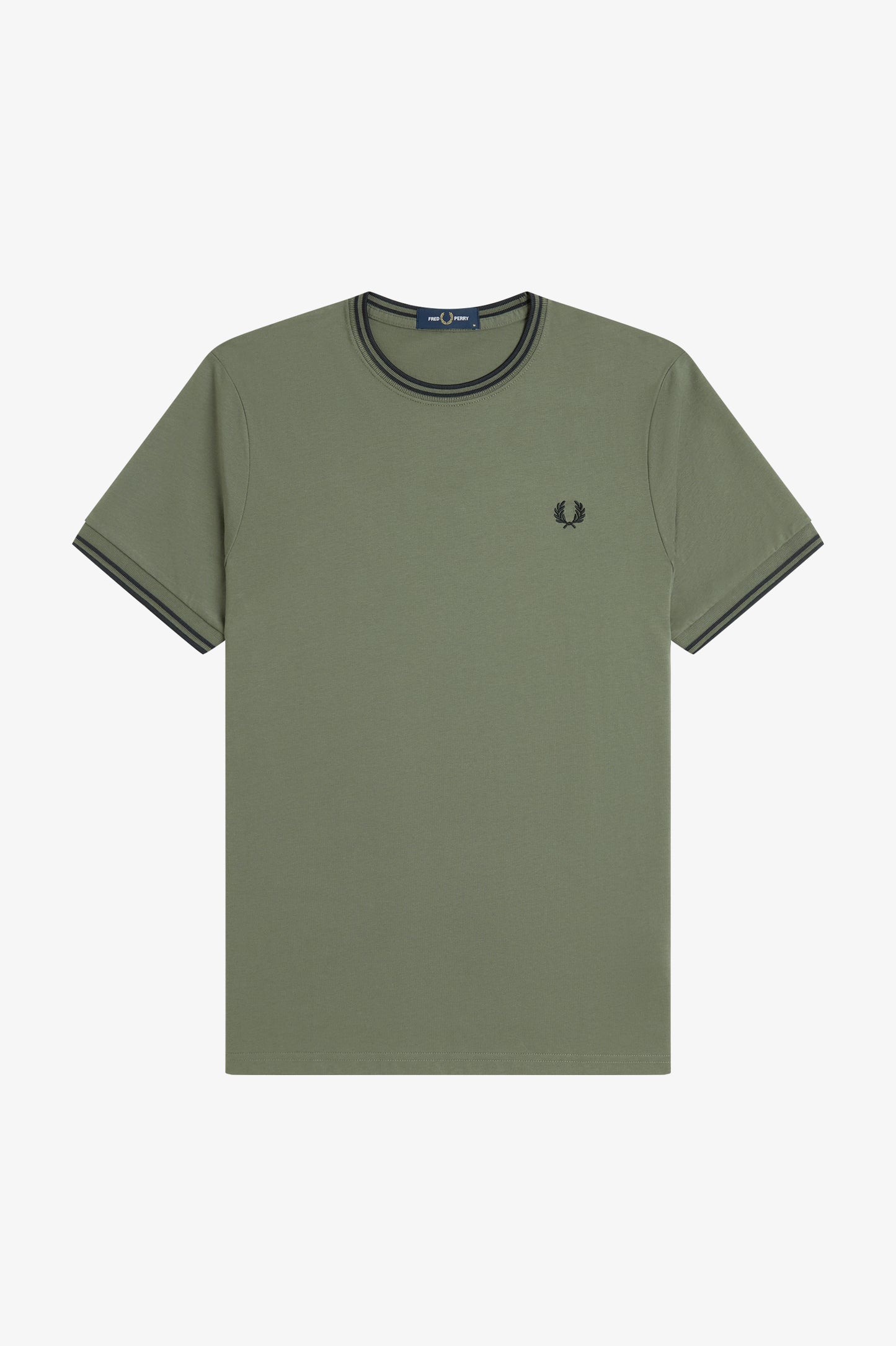 Fred Perry - TWIN TIPPED T-SHIRT - Laurel Wreath Green/Black