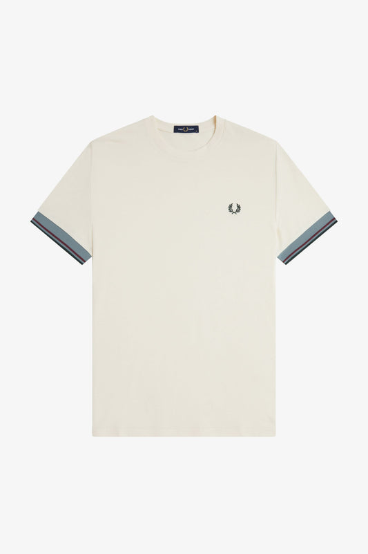 Fred Perry - TWIN TIPPED CUFF T-SHIRT - Ecru