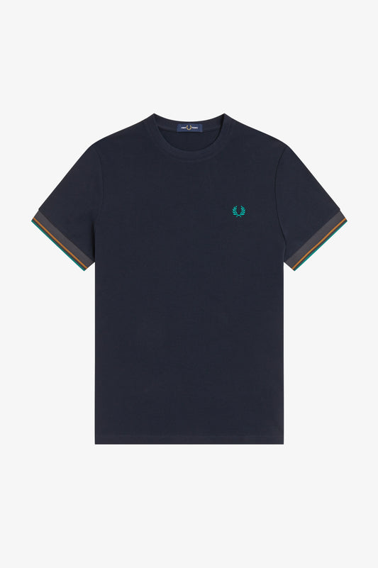 Fred Perry - TWIN TIPPED CUFF T-SHIRT - Navy