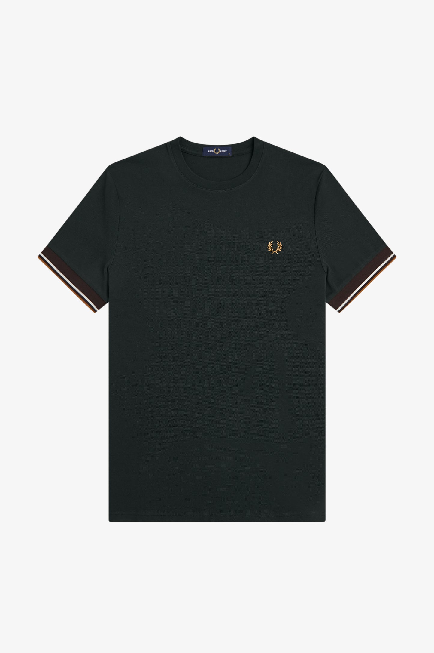 Fred Perry - TWIN TIPPED CUFF T-SHIRT - Night Green