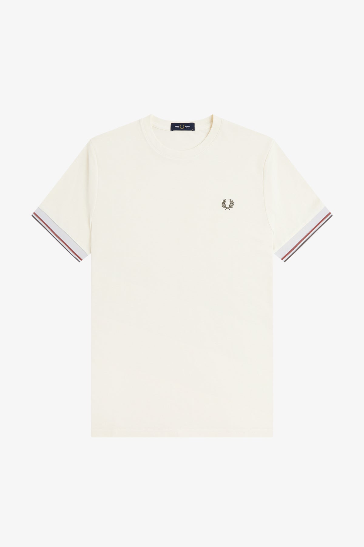 Fred Perry - TWIN TIPPED CUFF T-SHIRT - Ecru