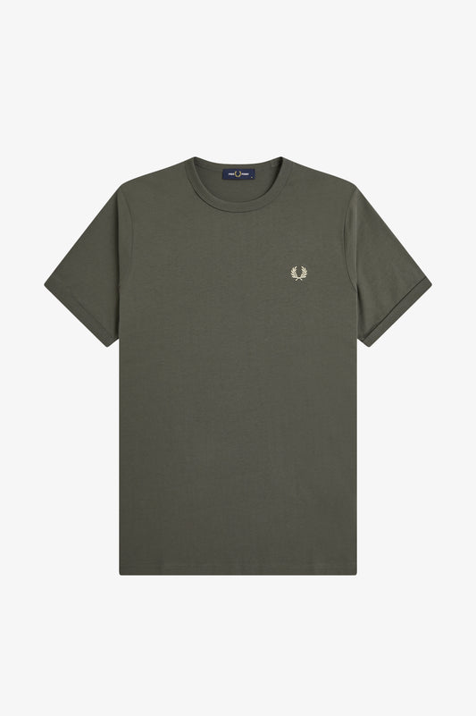 Fred Perry - RINGER T-SHIRT - Field Green