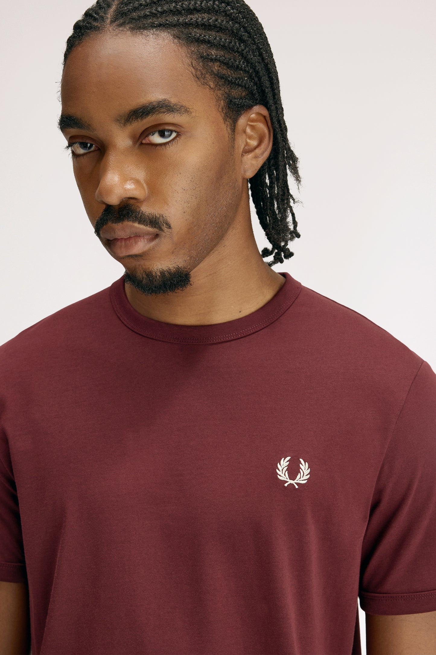 Fred Perry - RINGER T-SHIRT - Oxblood