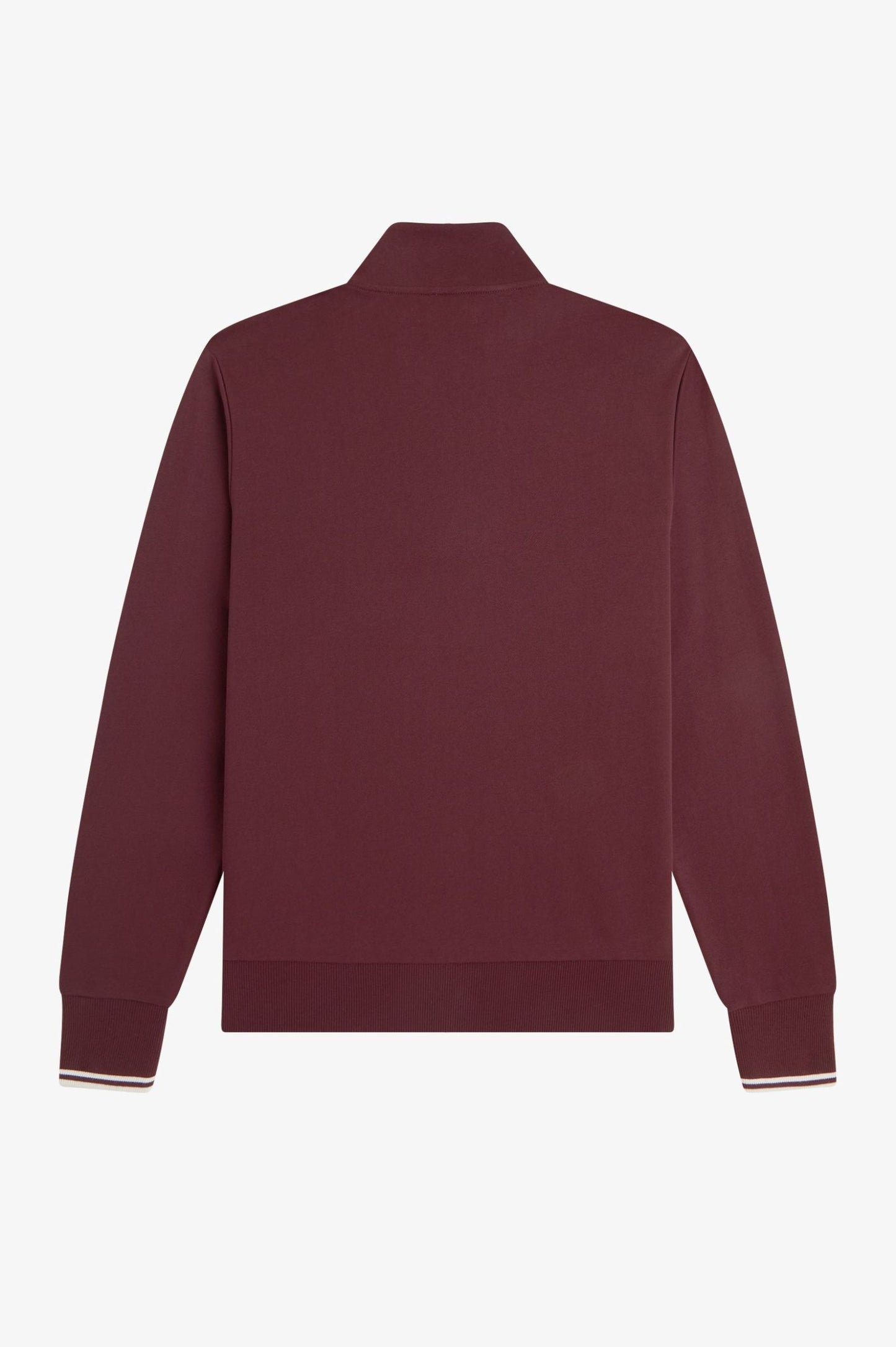 Fred Perry - HALF ZIP SWEATSHIRT - Oxblood/Ecru