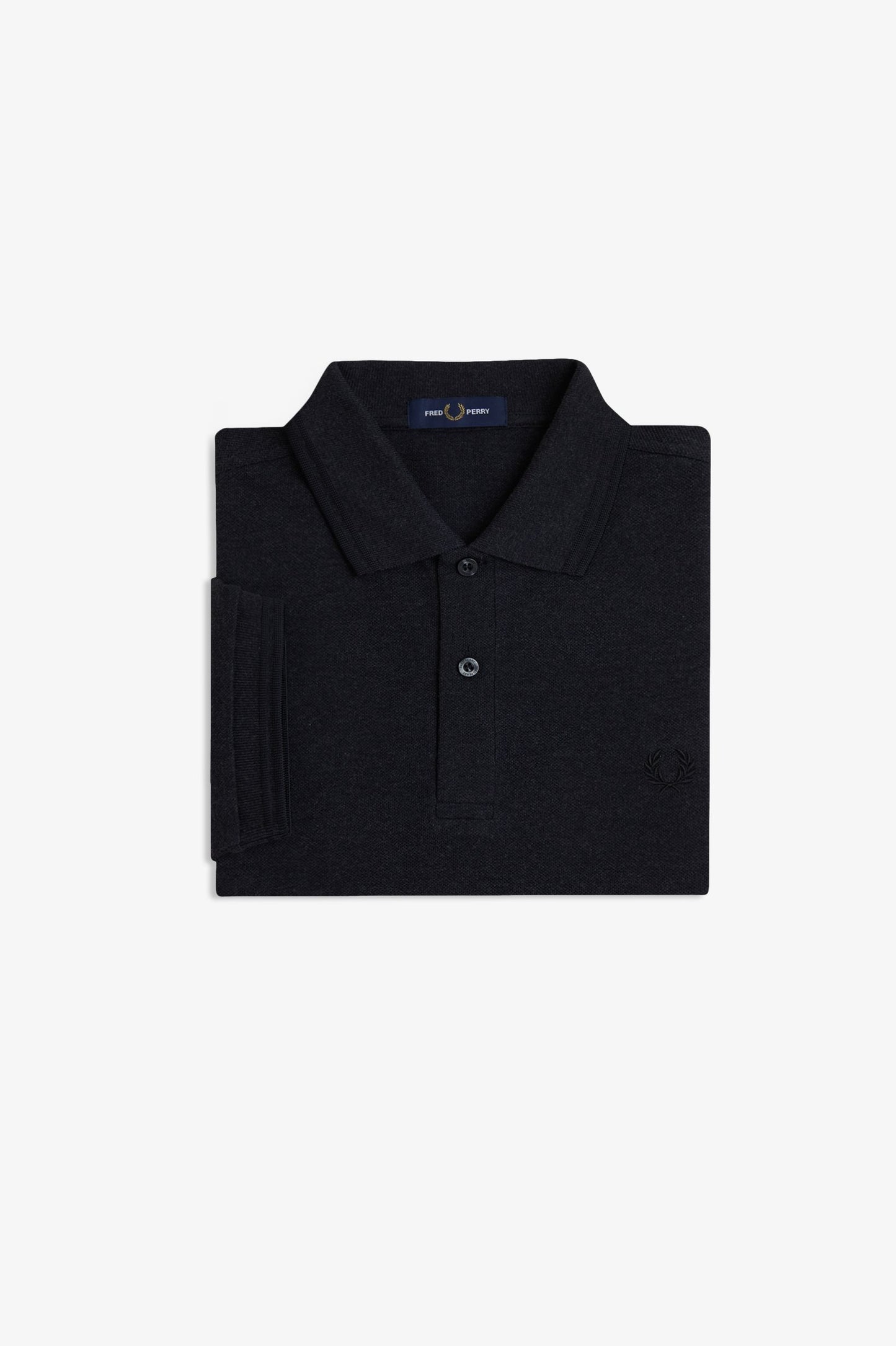 Fred Perry - TWIN TIPPED FRED PERRY SHIRT - Charcoal Marl/Black