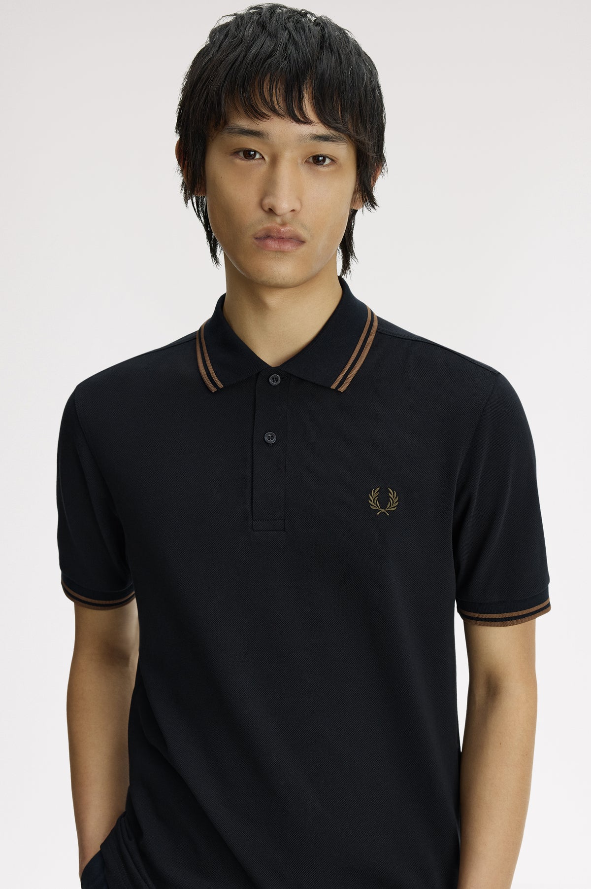 Fred Perry - TWIN TIPPED POLO SHIRT - Navy/Bronze