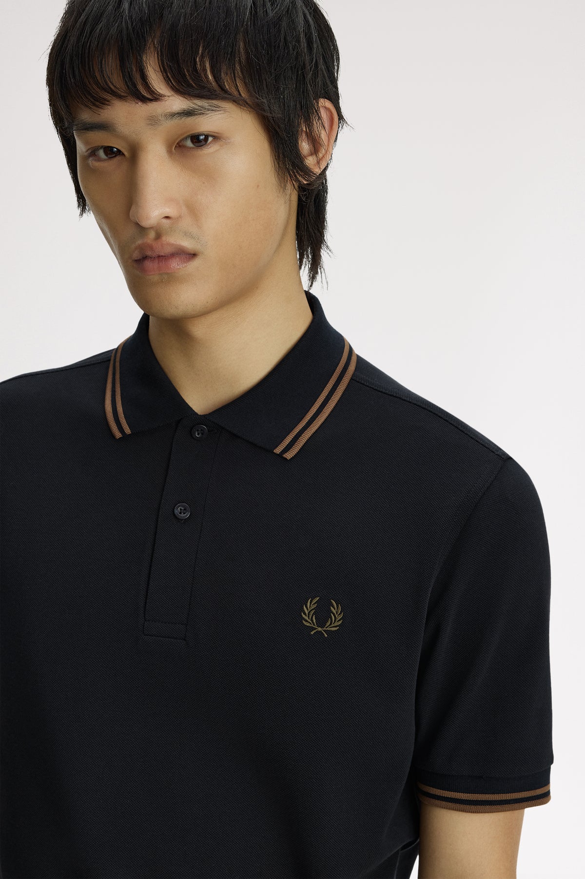 Fred Perry - TWIN TIPPED POLO SHIRT - Navy/Bronze
