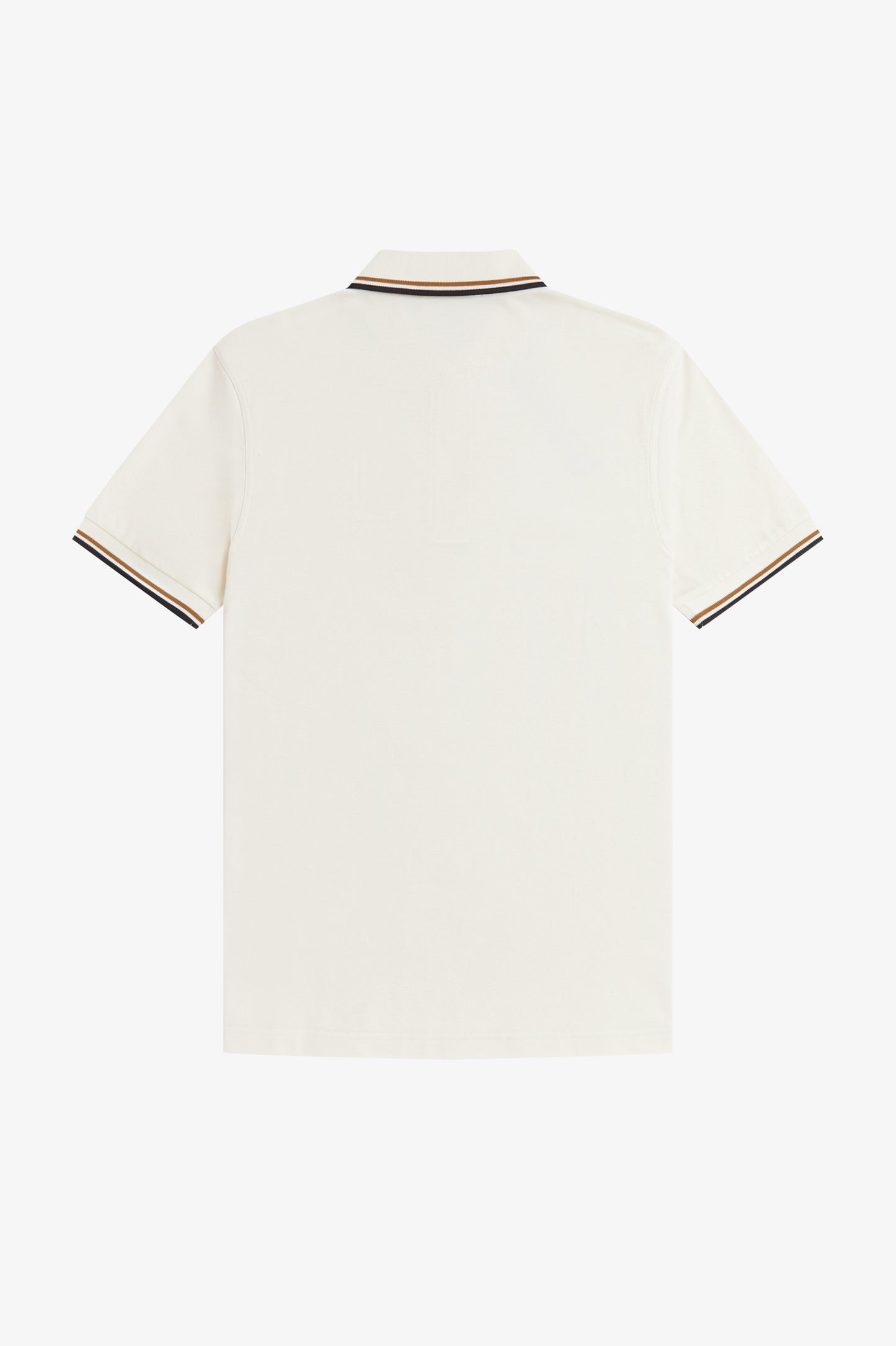 Fred Perry - TWIN TIPPED FRED PERRY SHIRT - Ecru/Dark Caramel/Black