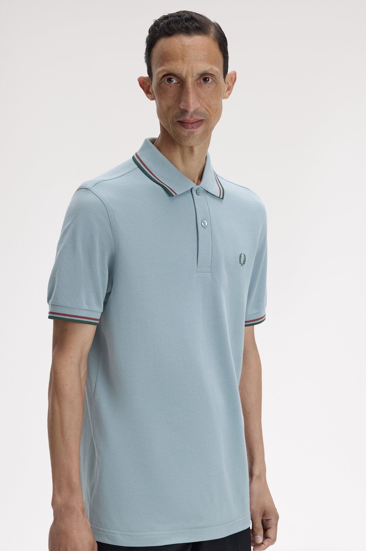 Fred Perry - TWIN TIPPED POLO SHIRT - Stockport Blue/Oxblood/Grasroots