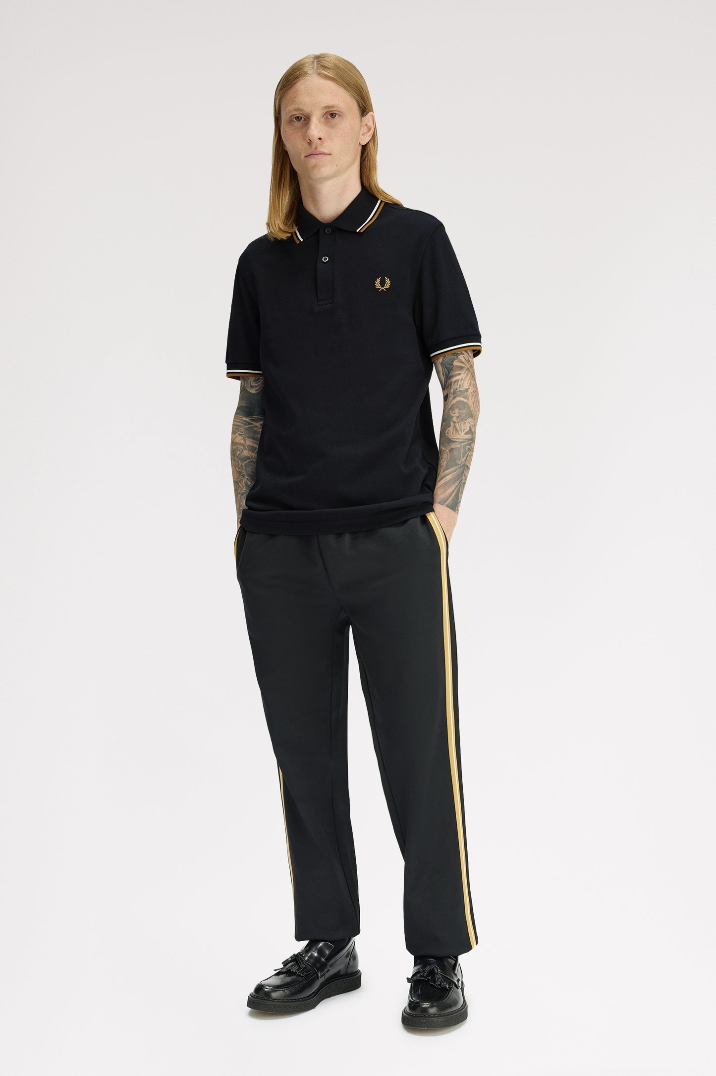 Fred Perry - TWIN TIPPED FRED PERRY SHIRT - Black