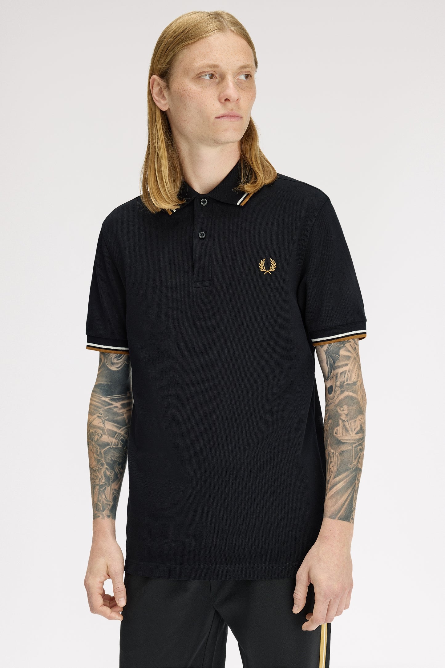 Fred Perry - TWIN TIPPED FRED PERRY SHIRT - Black