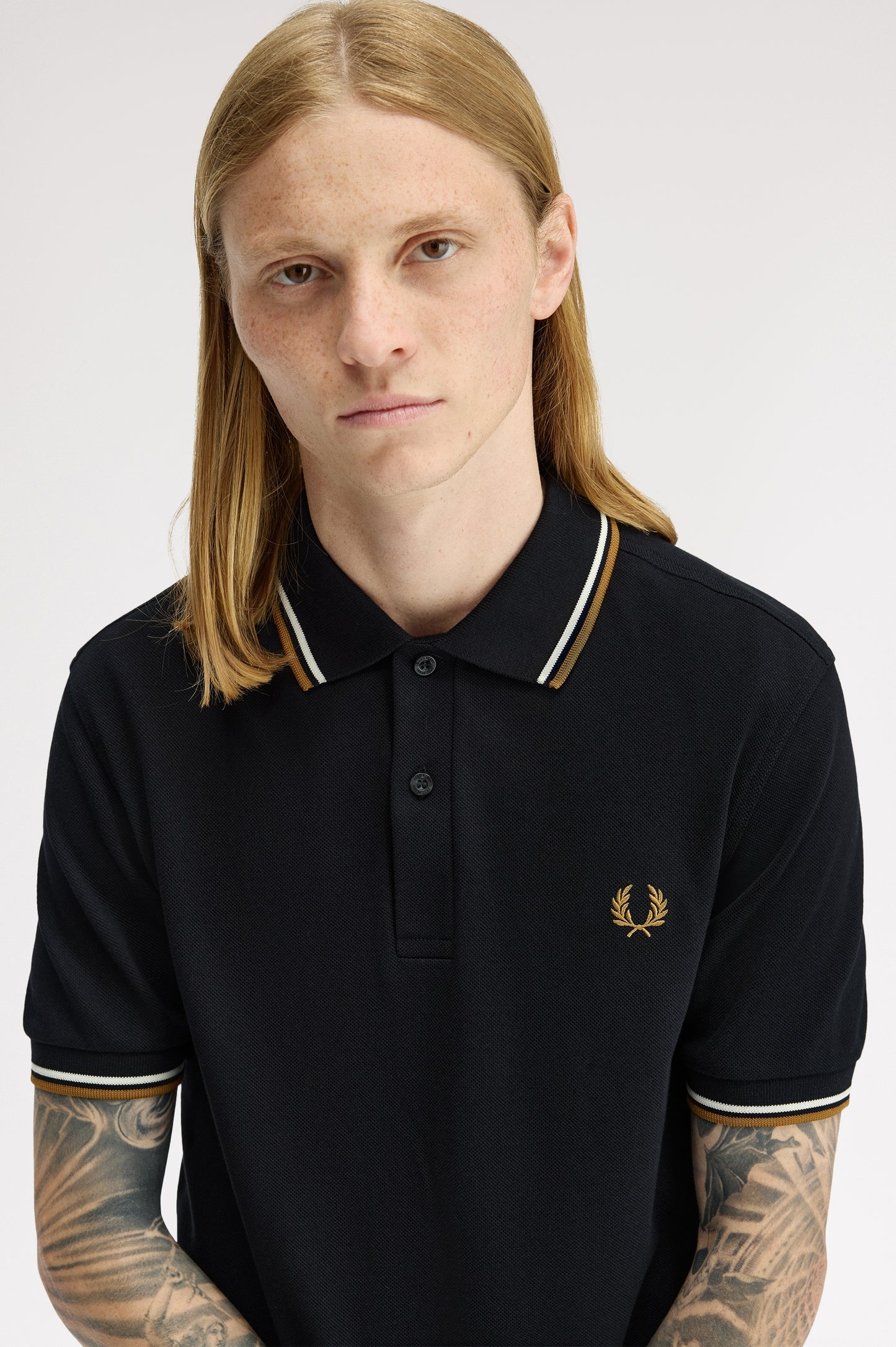 Fred Perry - TWIN TIPPED FRED PERRY SHIRT - Black