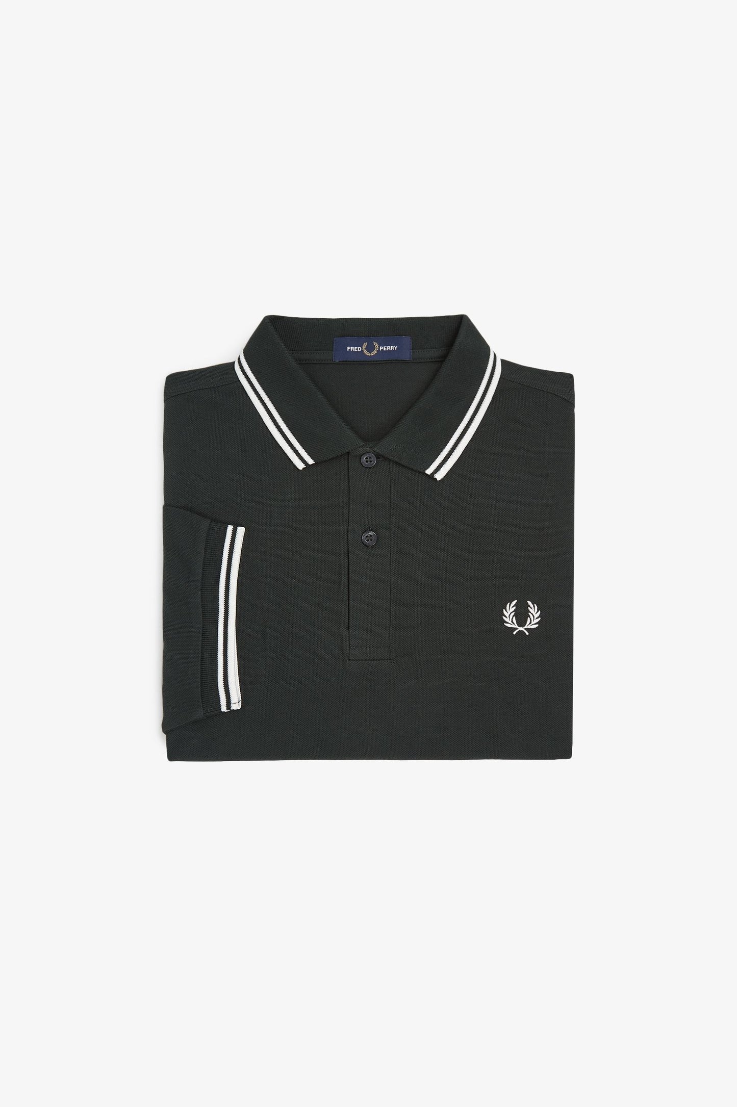 Fred Perry - TWIN TIPPED POLO SHIRT - Night Green/Snow White