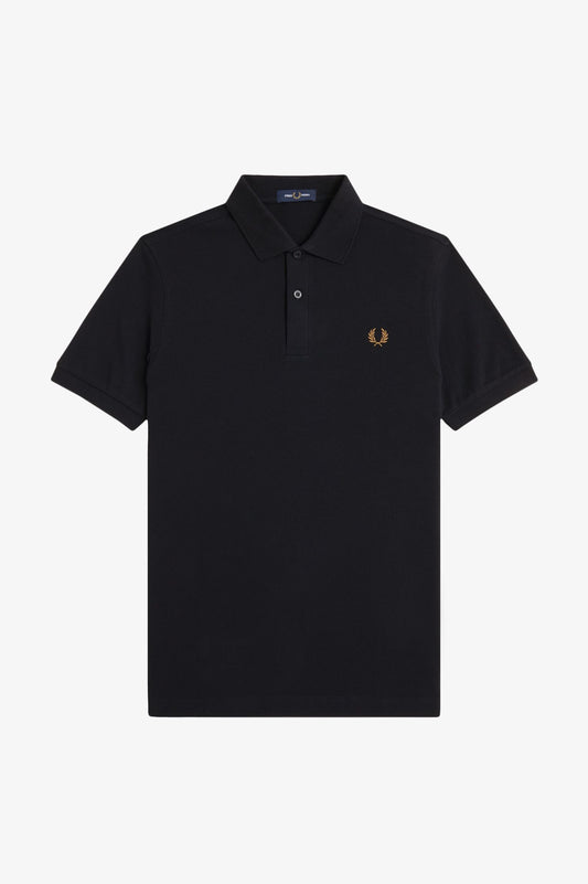 Fred Perry - PLAIN FRED PERRY SHIRT - Black/Dark Caramel