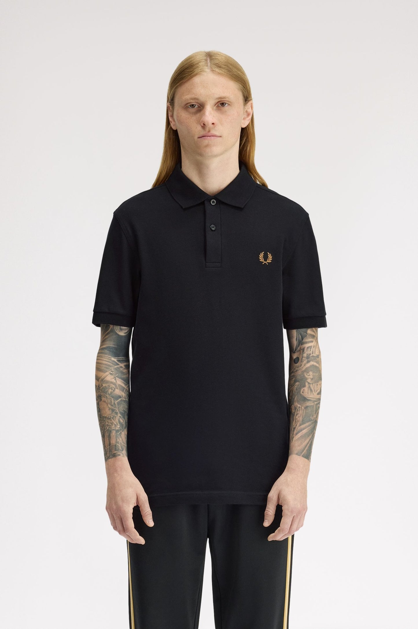 Fred Perry - PLAIN FRED PERRY SHIRT - Black/Dark Caramel