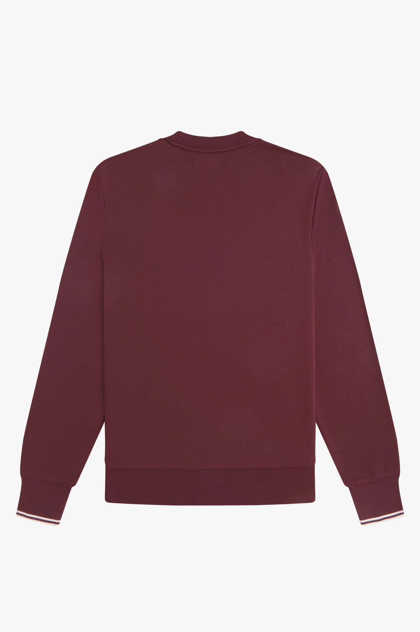 Fred Perry - CREW NECK SWEATSHIRT - Oxblood/Ecru