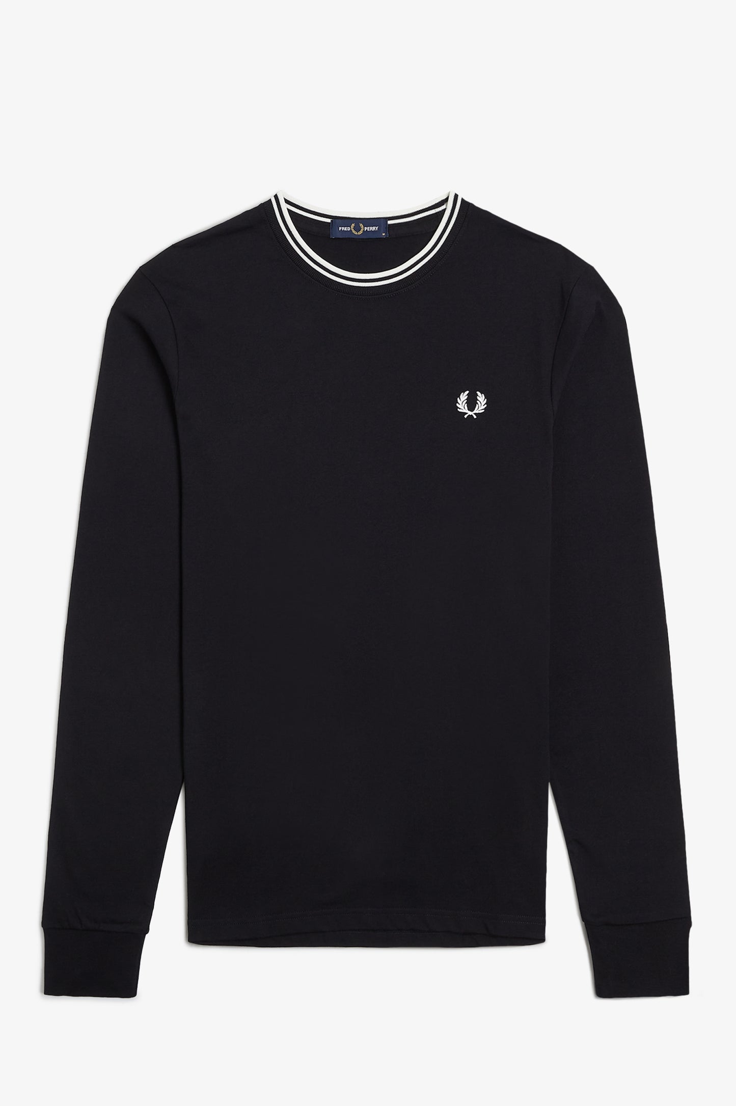 Fred Perry - LS TWIN TIPPED T-SHIRT - Black
