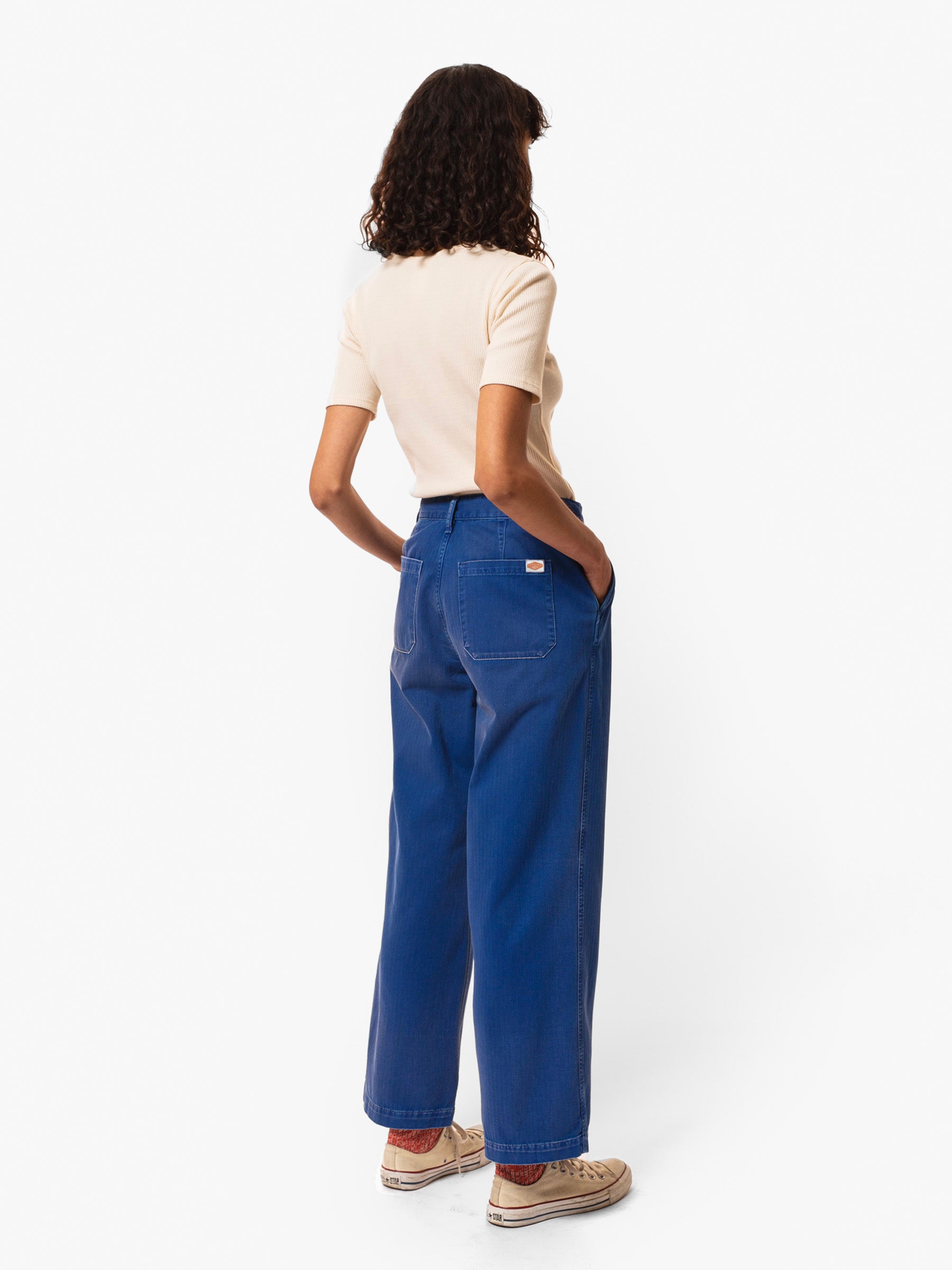 Wendy Herringbone Denim Pants Blue 114559B20-06