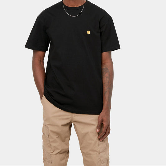 Carhartt WIP - CHASE T-SHIRT - Black/Gold