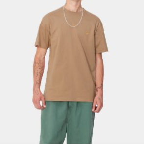 Carhartt WIP - CHASE T-SHIRT - Peanut/Gold