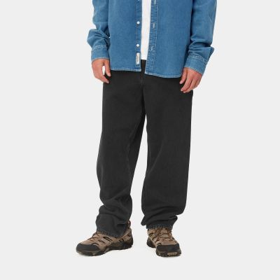 Carhartt WIP - SINGLE KNEE PANT - Black (Stone Washed)